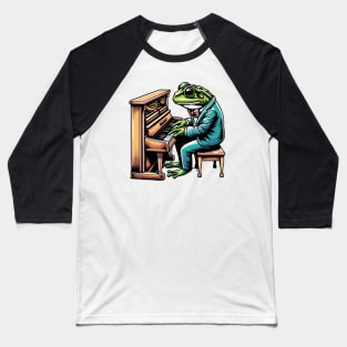 Frog Playing the Piano Baseball T-Shirt